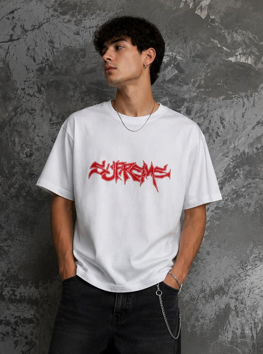 CAMISETA SPM LETRAS ROJAS