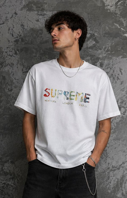 CAMISETA SPM LETRAS COLORES